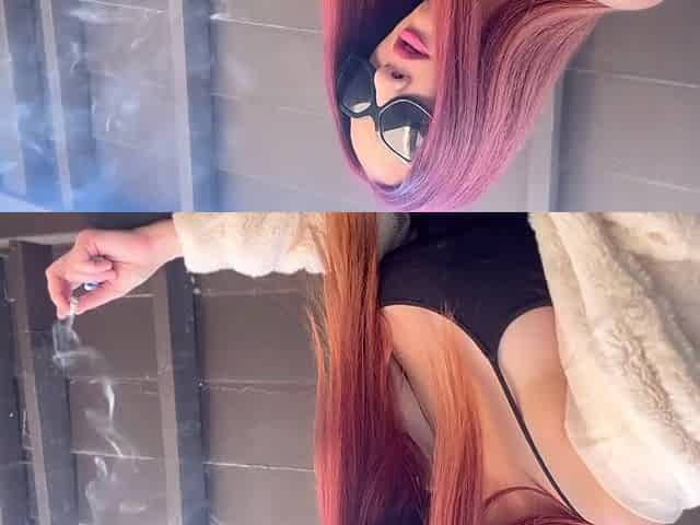 European Large melons Sexy mother I'd like to fuck Artemisia Love Solo Smokin' Session outdoor
