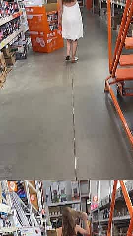 Public Squirt in Home Depot - SOOO MANY PEOPLE CAME IN