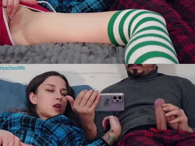 Amateur stepsister observes porn with me, gets kinky, and I pummel her for best XXX! Slut, taboo, family orgasm.