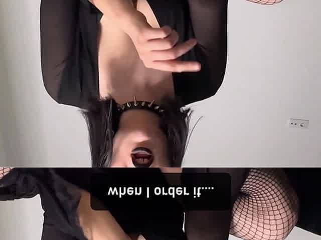 JOI: Your GOTH STEPSISTER make CUMCONTROL of your COCK and