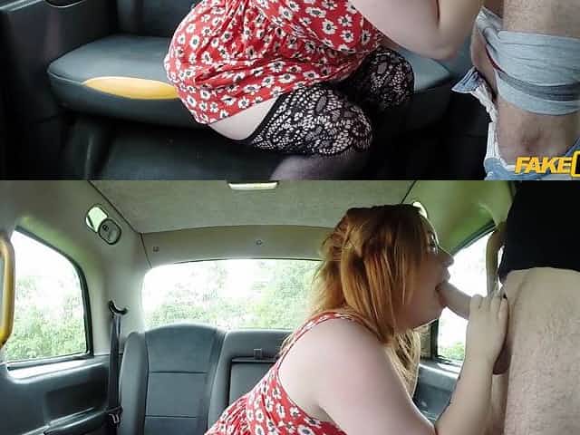 Redhead slut with fat ass fucked rough by the taxi driver - Harley