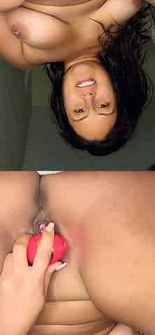 Hot Brunette Big Boobs With Glasses Toying Squirting