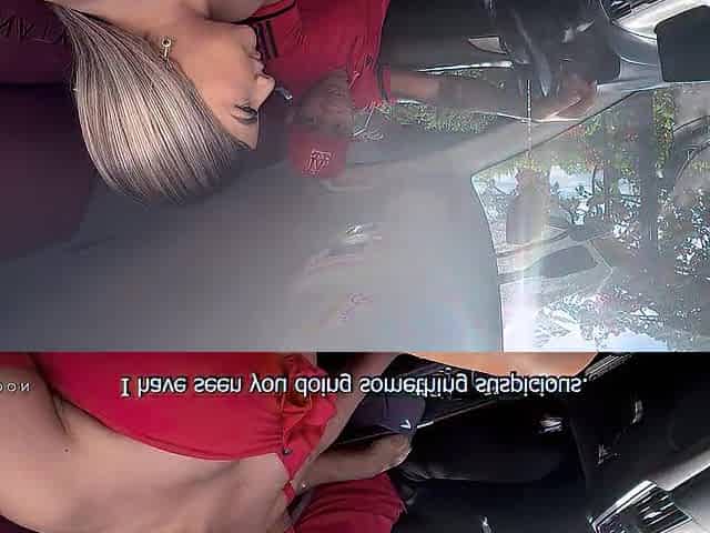 Small blond screws her boyfriend's ally in his car - Brandon Cruz & Naty Delgado
