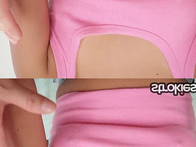 Native American and Hispanic Babe Vanessa Vox Strips & Strokes - StrokiesHandjob