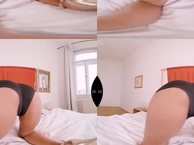 Hot French With Glasses Fucks Her Ass - Big Tit Babe Solo Masturbation VR Porn