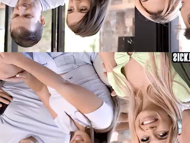 Hot chick and consummate booty teen drank large ramrod and hawt women enjoyed coarse cunt banging