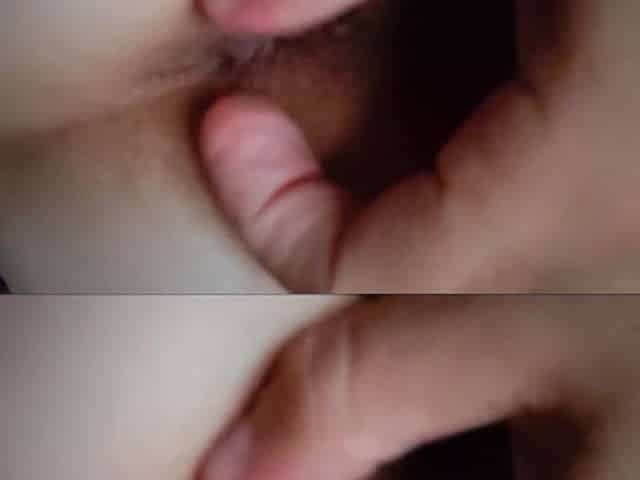 Whilst I'm sitting on my spouse's wang, his ally inserts his fingers into my booty