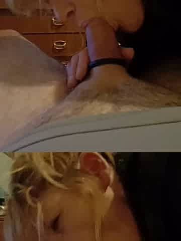 Mature crackwhore throats my cock