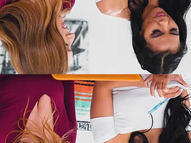 Girlsway - Shy Skylar Snow & Jada Kai Research Lesbian Turn-ons with Steamy Pussy Eating & Spanking