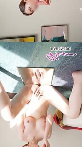Multiple climax! Pounding sex toy on a mirror and masturbating with love button sextoy