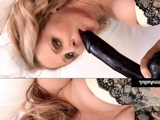 Amazing Busty MILF Julia Ann Stuffs her Muff with Big Dildo