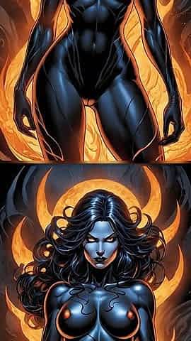 Nude Obsidian Flame Shadow Tendrils