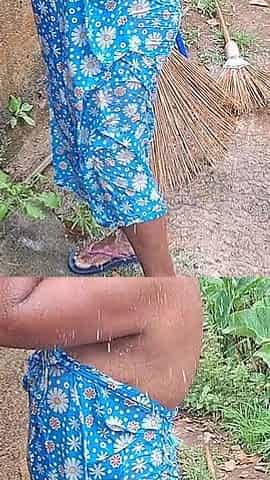 Hot Step Mom Bathing Outdoor