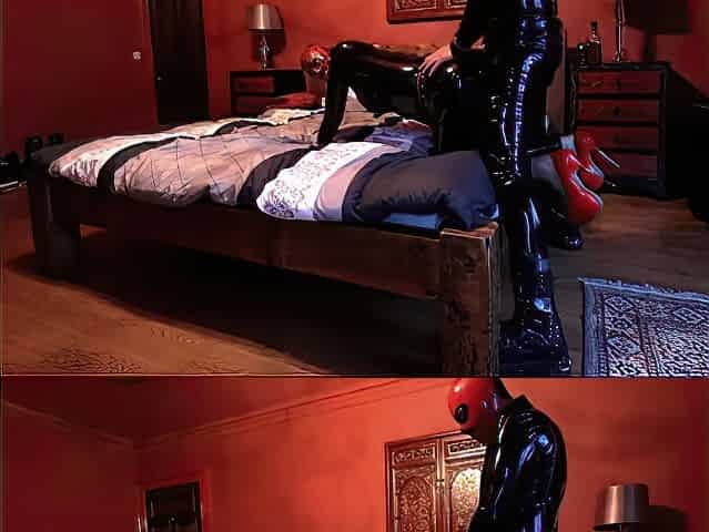 Sex On Holiday In Our Latex Rubber Catsuit Hoods Mask High Heels Part 2