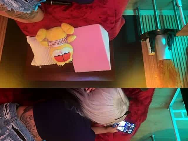 Cute blonde teen solo
