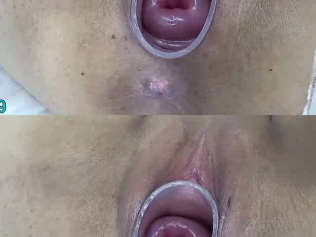 Older lesbian babes cervix playing and banging with household objects