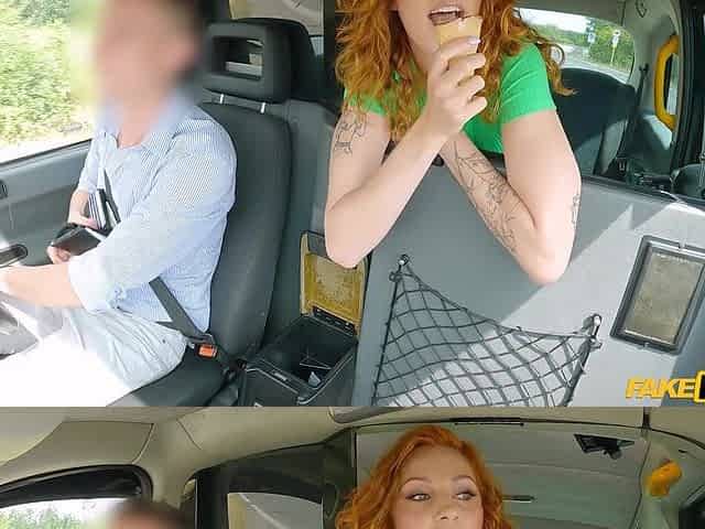 Redhead Cherry Candle Ice Cream Tease