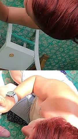 Sucking cock with cum on cookie ending. Cum eating