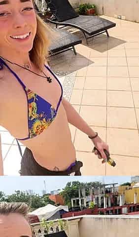 Solo masturbation of a beautiful amateur blonde