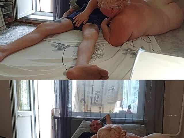 Blowjob From a Girlfriend with Cum in Her Mouth and Swallowing