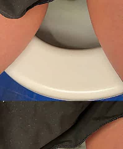 Close up pissing twat