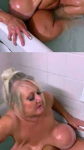 Amateur blond girl with big boobs getting fucked