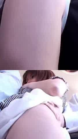 Crowded Bus Tension, Young Wife Stays Still as a Risky Moment Unfolds Beside Her Husband - Scene 2