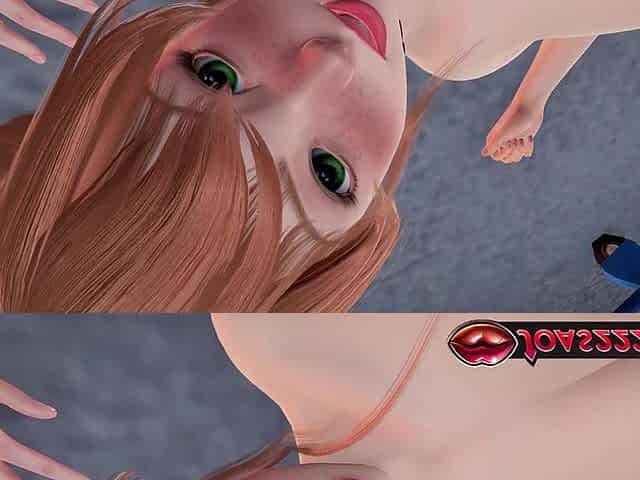 Redhead Trainer Charlotte in Pink Leggings with Big Ass 3D Hentai - Pink Pussy Fingering with Moans, Intense Ass Licking