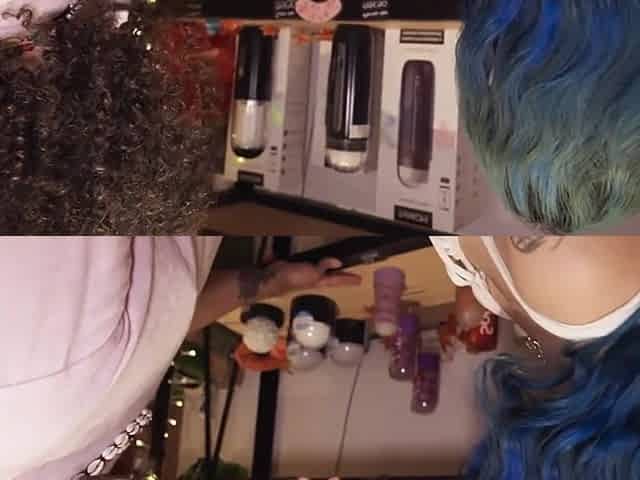 une coquine s envoie en l air au sex shop
