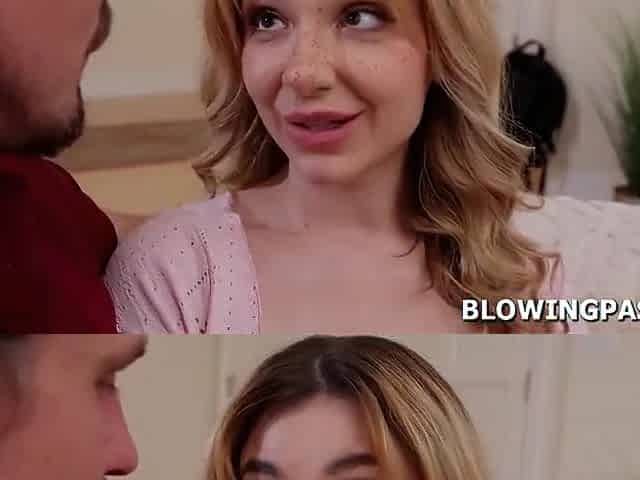 Petite Teen 18+ Giving Stepdads Bff Blowjob With Petite Blonde And Demi Hawks