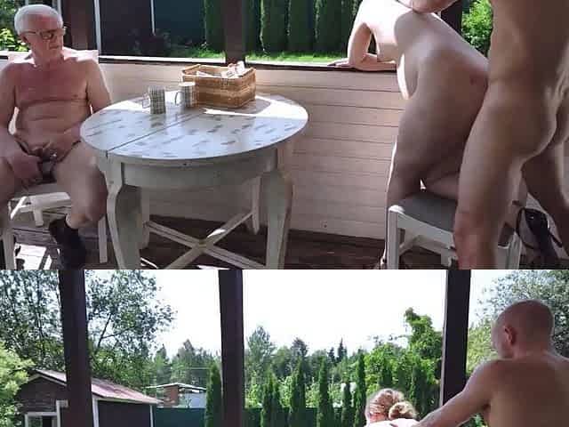 Pregnant Russian Teen Ass Fucked In Front Of A Grandpa On