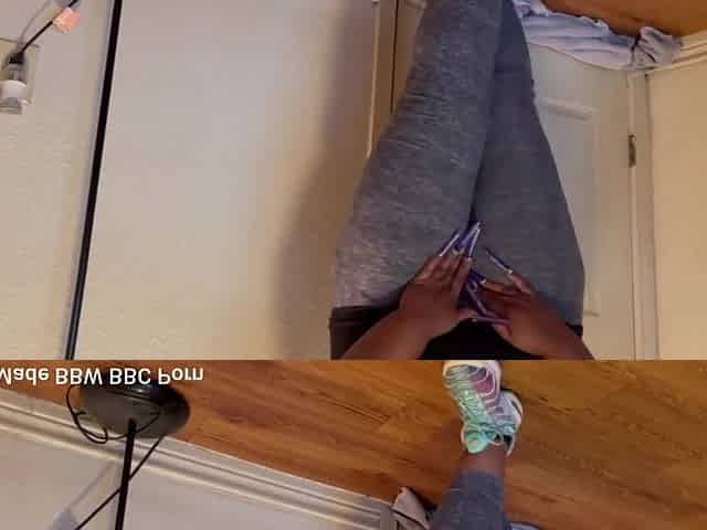 Bouncing Desperate for a Wee Pissing on the Floor