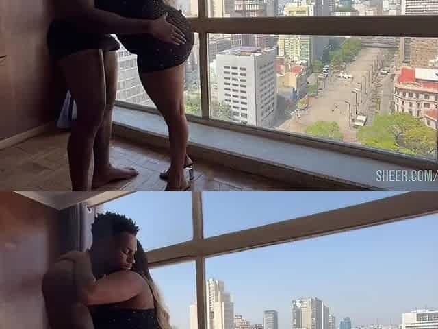 The ebony stud stuck his knob in my agreeable little butt. I love being a ebony dude's floozy.