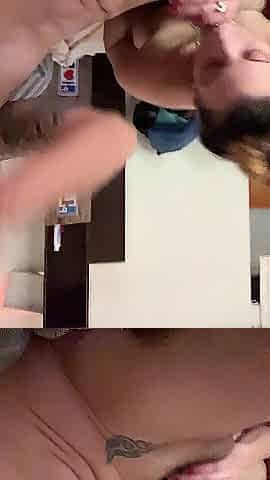 Amateur Deepthroat sucking large jock