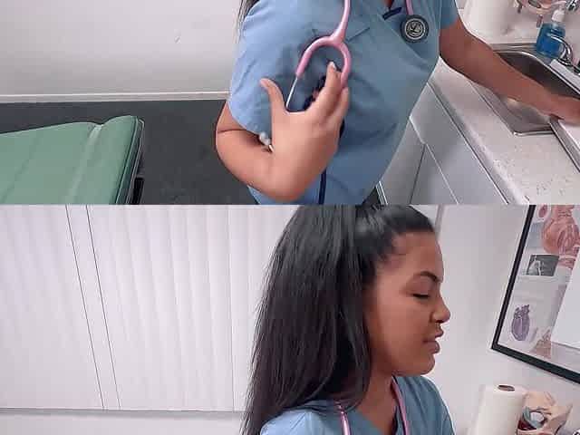 HAWT CURVY LALIN GIRL NURSE MAYA FARRELL TAKES A GIANT CUM EXAMPLE