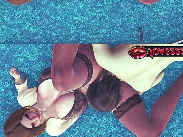 Hot Office MILF 3D Hentai Animation - Big Tits Secretary Enjoys Pussy Licking & Dildo Insertion Orgasm POV