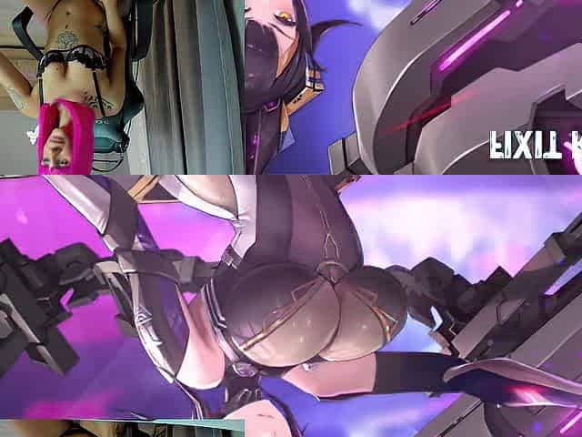 Nutaku stream Solo play and Oral job Cum on Face