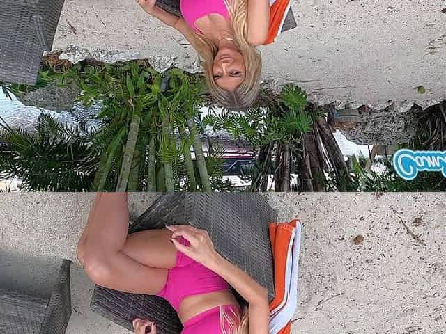 Big Tits Blonde MILF Spitroasted in a Rough Threesome on the Beach
