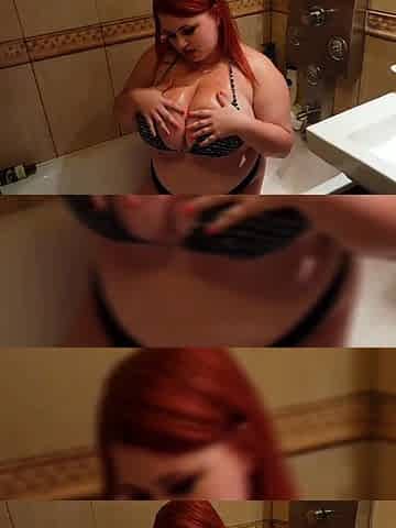 Great Big Boobs On Masturbating Redhead