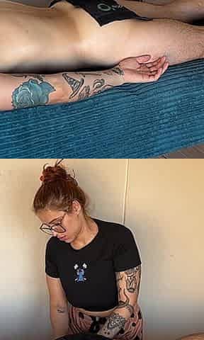 Busty Redhead Gives Erotic Massage with Happy Ending: Boobs in Massage, Blowjob and Cum in Mouth