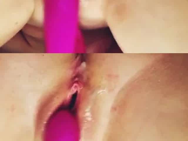Using Daddies Cum For LUBE.. "CREAMY" Solo.. DILDO..! FINGER FUCK