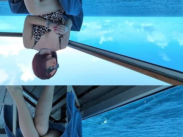 Risky Outdoor Squirt on the Deck of the Ship