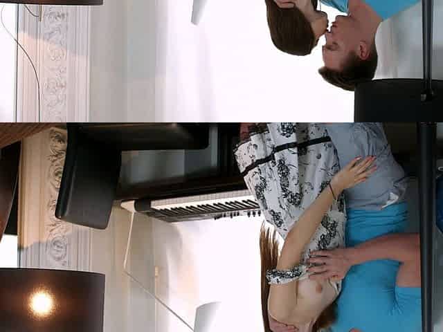 Skinny brunette gets deep anal