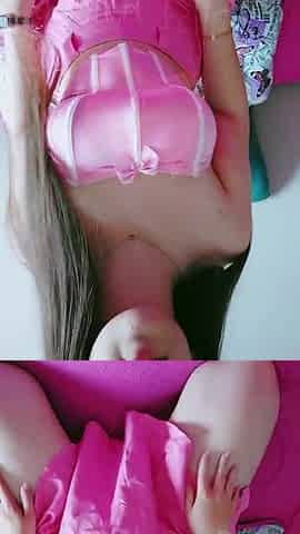 student making ahegao whille touching her body masturbation and moanings