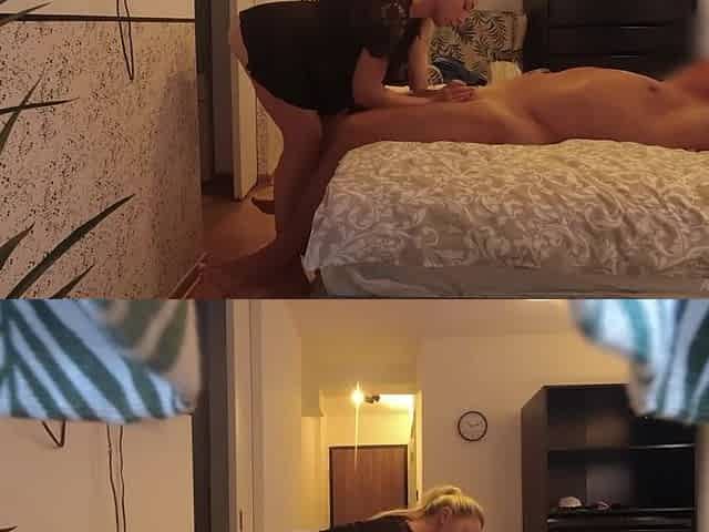 The courier caught me giving my spouse a oral job.