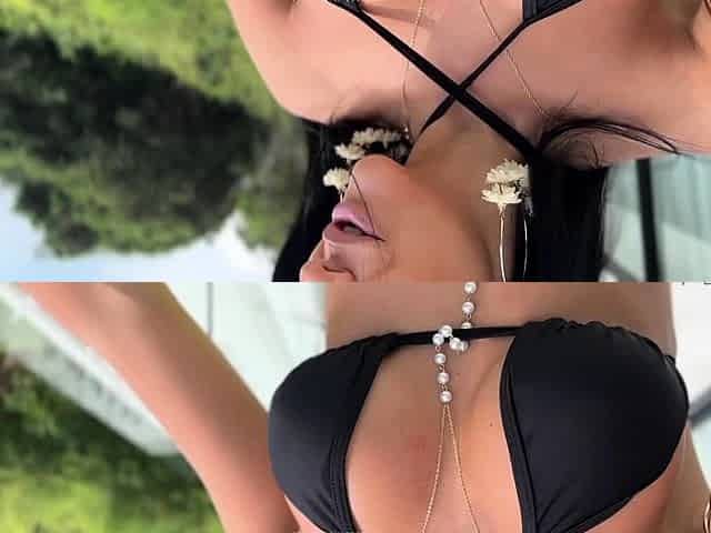 Blonde babe Kagney Karter horny solo masturbation outdoors