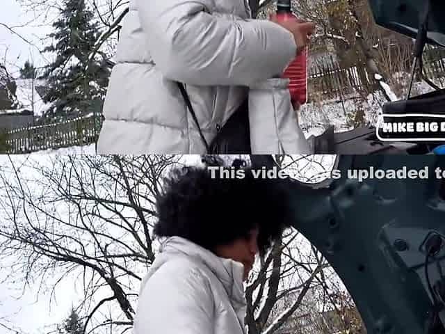 Big Mike And Selva Lapiedra In Mike Big Dick : Afro Babe Saved From Cold Blizzard!