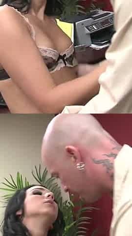 Horny girl gets fucked by lucky guy in the office