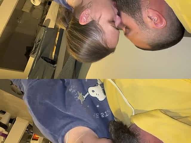 Breasty aged woman snacks on a penis and then rides on it, tasting the glass
