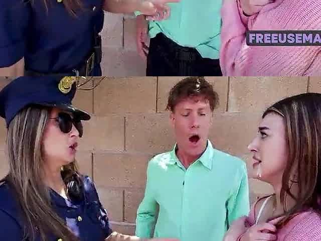 Interrogation and Jizz flow From Cop Stepmom
